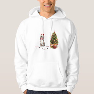 Sudadera Pastor australiano Navidades graciosos perro con á