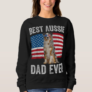 Sudadera Pastor Australiano Papá Bandera Americana Perro Am