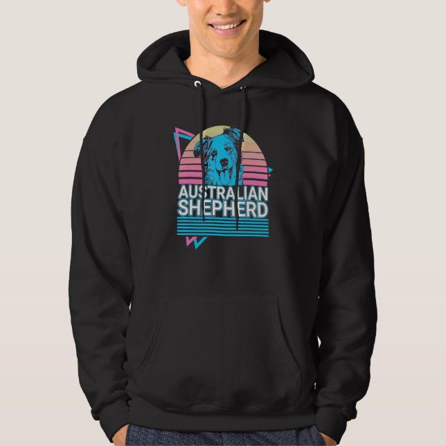 Sudadera Pastor Australiano Retro (Anverso)