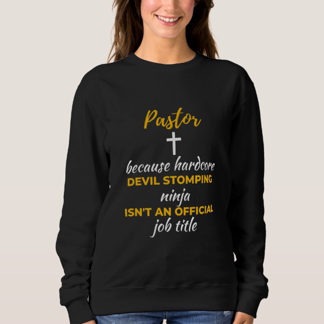 Sudadera Pastor Because Hardcore Devil Stomping Ninja (Anverso)