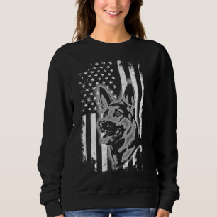 Sudadera Pastor Holandés Bandera Americana Estados Unidos P