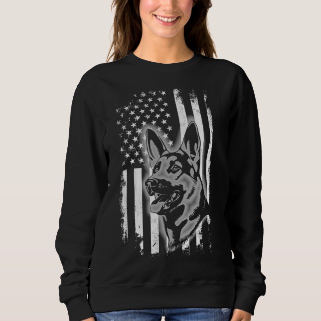 Sudadera Pastor Holandés Bandera Americana Estados Unidos P (Anverso)