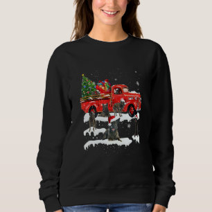 Sudadera Pastor Holandés Montando Camión Rojo Navidad