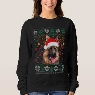 Sudadera Pastor Navidades de Alemania Santa Reindeer Ugly S