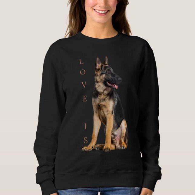Sudadera Pastor Pastor Alemán Pastor Perro Mamá Papá Mascot (Anverso)