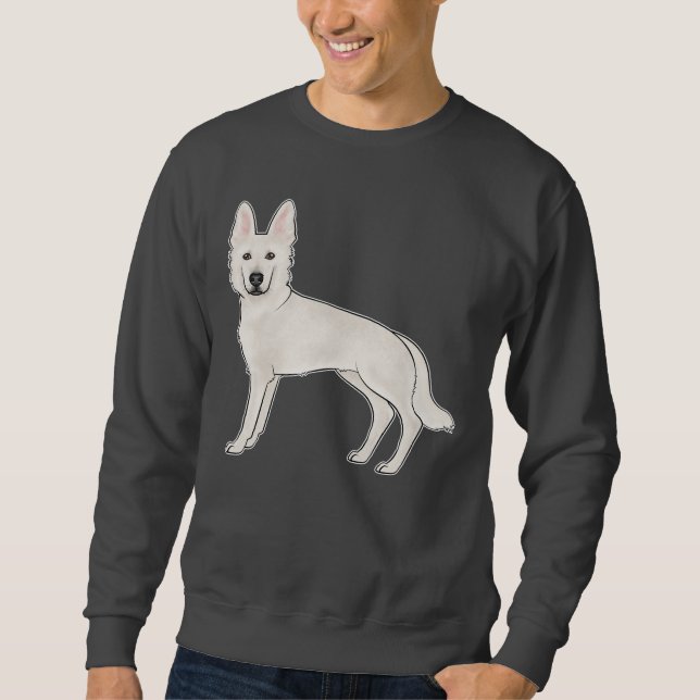 Sudadera Pastor Suizo Blanco Berger Blanc Suisse Perro Lind (Anverso)
