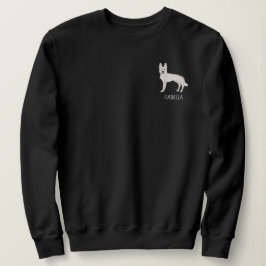 Sudadera Pastor Suizo Blanco Pastor Alemán Blanco Con Texto