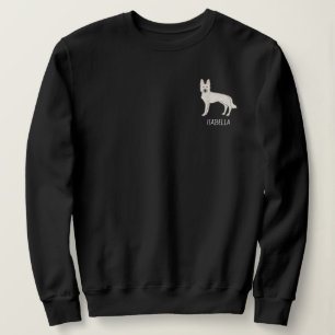 Sudadera Pastor Suizo Blanco Pastor Alemán Blanco Con Texto