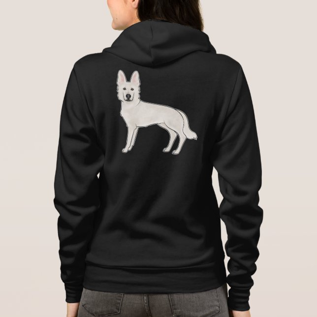 Sudadera Pastor Suizo Blanco Pastor Alemán Blanco Perro De  (Reverso)