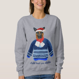 Sudadera Pastora Alemán Navideña Camiseta Fea de Navidad Ma