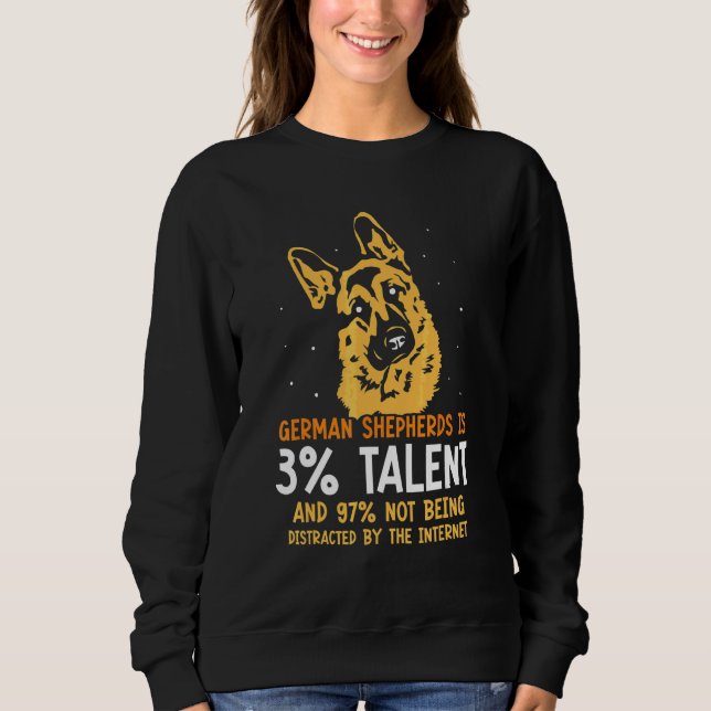Sudadera Pastores alemanes es 3 talento y 97 no siendo inte (Anverso)
