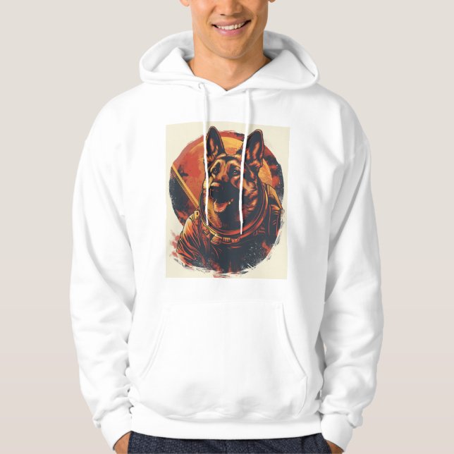 Sudadera Pastores alemanes explorando el espacio (Anverso)