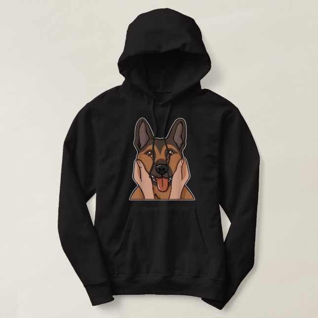 Sudadera Pastores Alsacianos Alemanes Pastores De Perro Amo (Diseño del anverso)