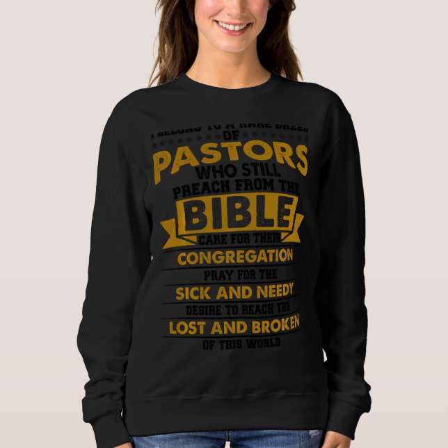 Sudadera Pastores Que Siguen Predicando De La Biblia Cuidan (Anverso)