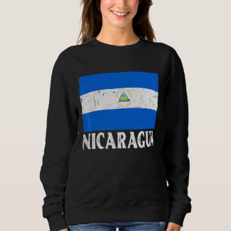 Sudadera Pat femenino con la bandera retro nicaragüense
