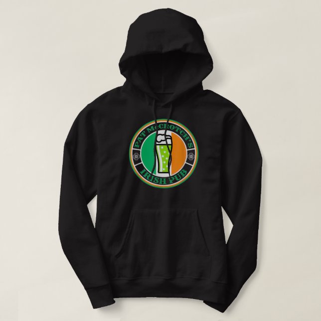 Sudadera Pat McCrotchs Irish Pub Green Beer St Patricks  (Diseño del anverso)