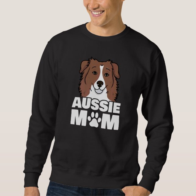 Sudadera Pata de perra madre pastor australiano (Anverso)