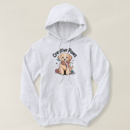 Sudadera Patas Creativas Perro Retriever Dorado Artista Pin