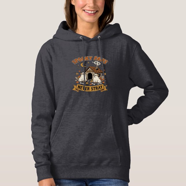 Sudadera Patas de perro fantasma de Halloween (Anverso)