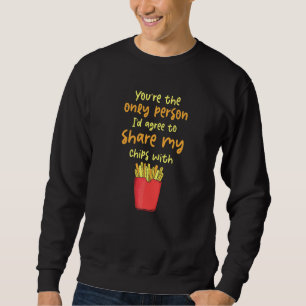 Sudadera Patatas Fritas Comida Rápida Día de San Valentín P