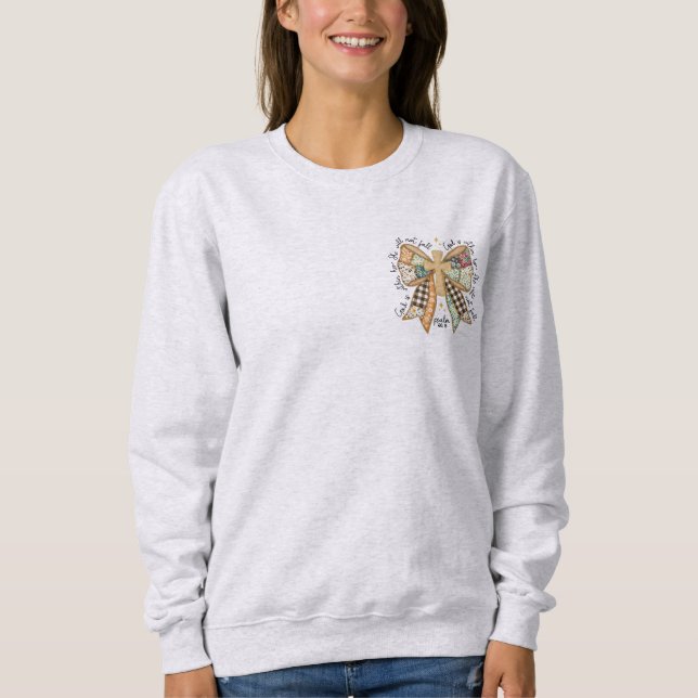 Sudadera Patchwork cristiano Bow Cross Sweatshirt - Faith C (Anverso)