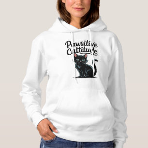 Sudadera Patente Cattitude Black Cat Hoodie - Gato lindo