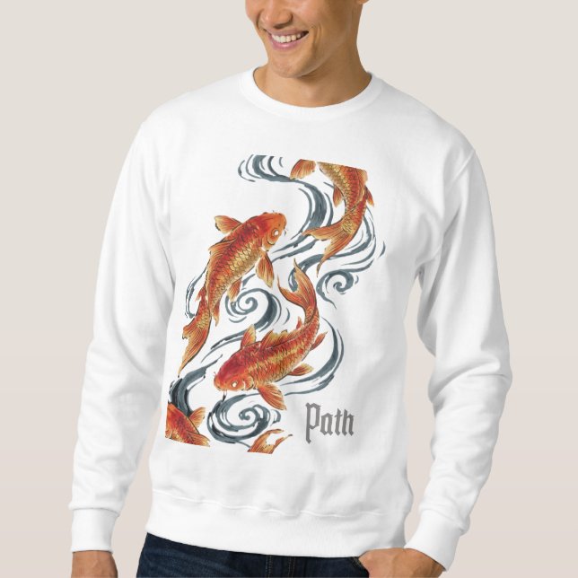 Sudadera Path – Timeless Koi Symbol of Growth, Direction (Anverso)