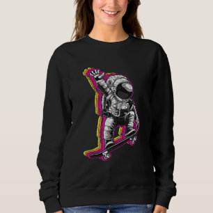 Sudadera Patinador de esquí de astronauta retro