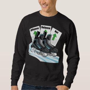 Sudadera Patinador de Hockey con tarjetas de estadísticas -