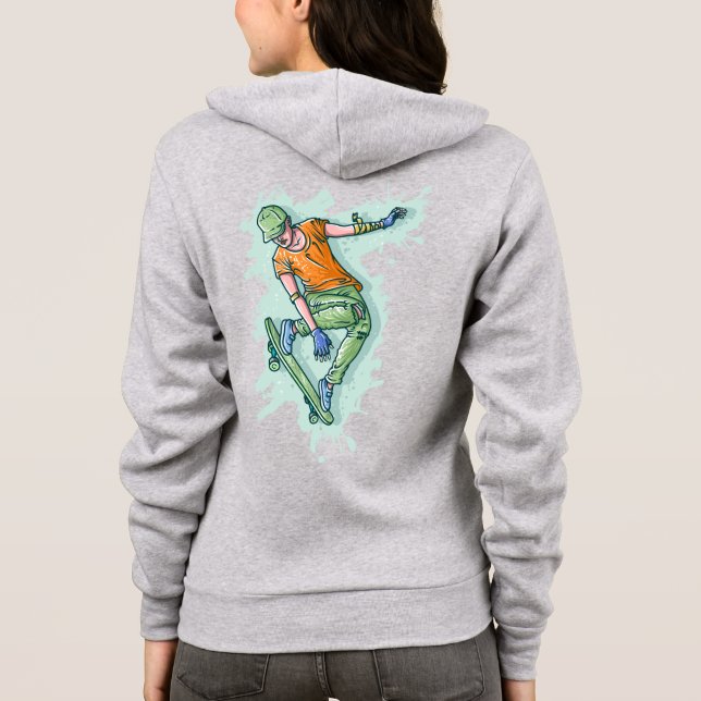 Sudadera Patinador Volador de Colores (Reverso)