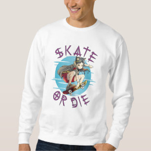 Sudadera Patinadora de monopatín o morir