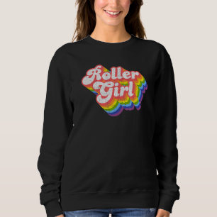 Sudadera Patinaje Chica Roller Retro Disco Arcoiris de los 