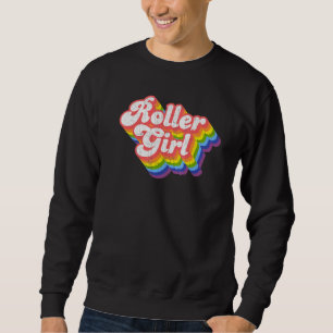 Sudadera Patinaje Chica Roller Retro Disco Arcoiris de los 