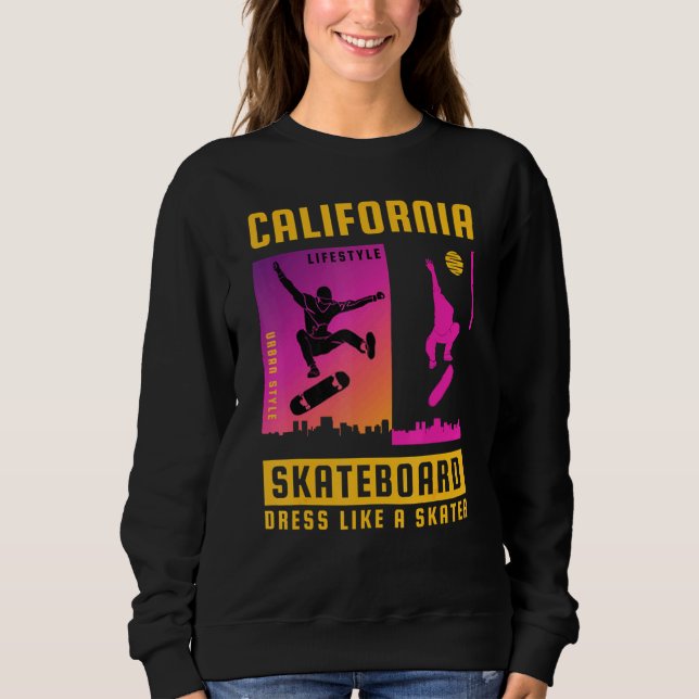 Sudadera Patinaje De California Vestido Como Un Patinador (Anverso)