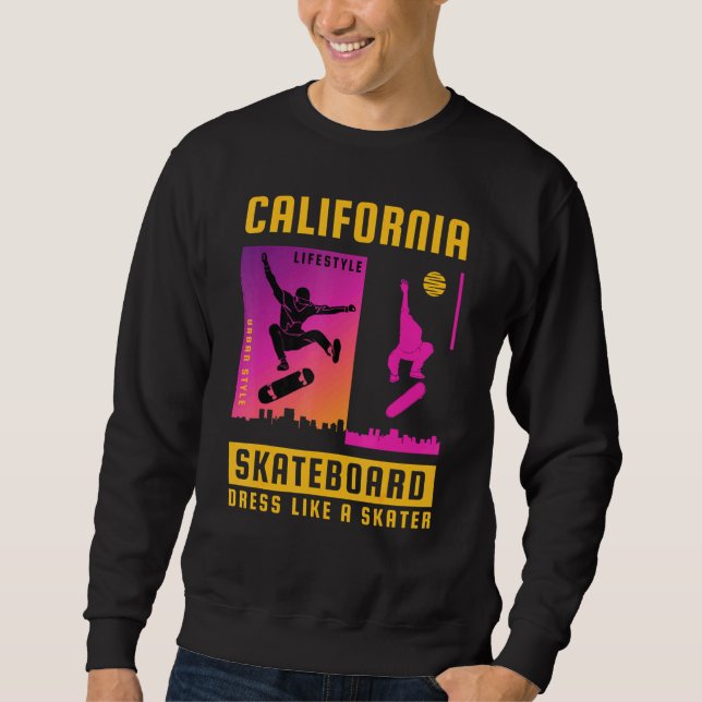 Sudadera Patinaje De California Vestido Como Un Patinador (Anverso)
