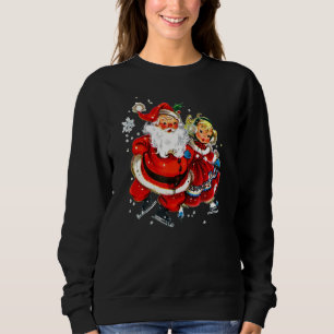 Sudadera Patinaje De Hielo De Santa Rosa Con Una Niñita Chr