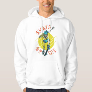 Sudadera Patinar o morir Esqueleto Skateboarder