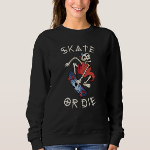 Sudadera Patinar o morir Segador Siniestro Esqueleto Skateb