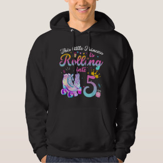 Sudadera Patines De Diapositiva Cumpleaños 5 5 Años Niña Fi