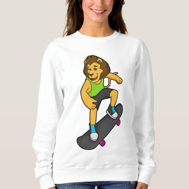 Sudadera Patineta de esquí de león (Anverso)