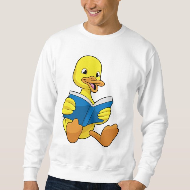 Sudadera Pato al leer con libro (Anverso)
