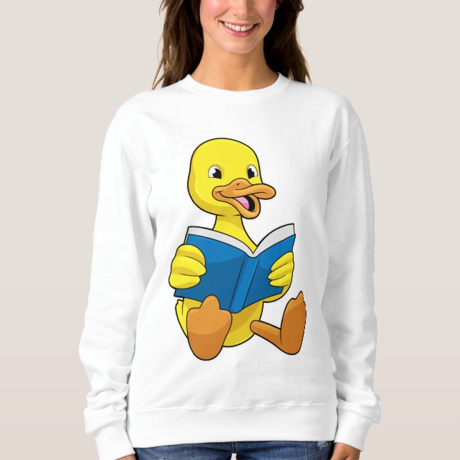 Sudadera Pato al leer con libro (Anverso)