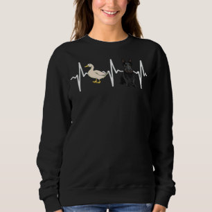 Sudadera Pato Blanco Escocia Terrier Perro latido