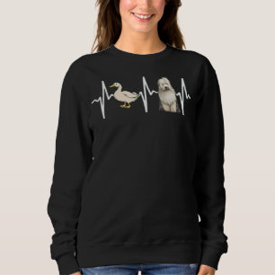 Sudadera Pato Blanco Perro de oveja inglés viejo perro lati