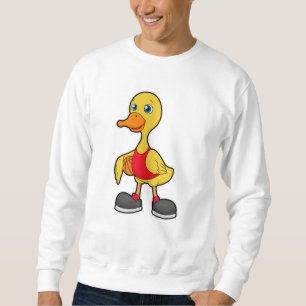 Sudadera Pato como jugador de baloncesto con baloncesto