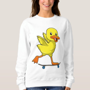 Sudadera Pato como patinador con patineta