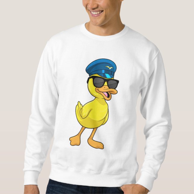 Sudadera Pato como piloto con gorra piloto (Anverso)