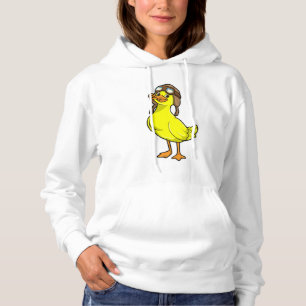 Sudadera Pato como piloto con tapón y gafas