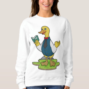 Sudadera Pato como profesor con libro