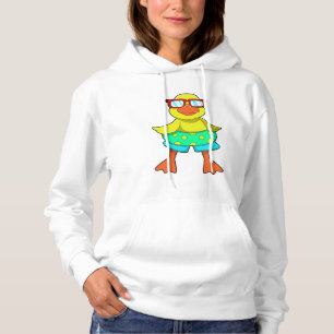 Sudadera Pato con anillo de natación y gafas de sol